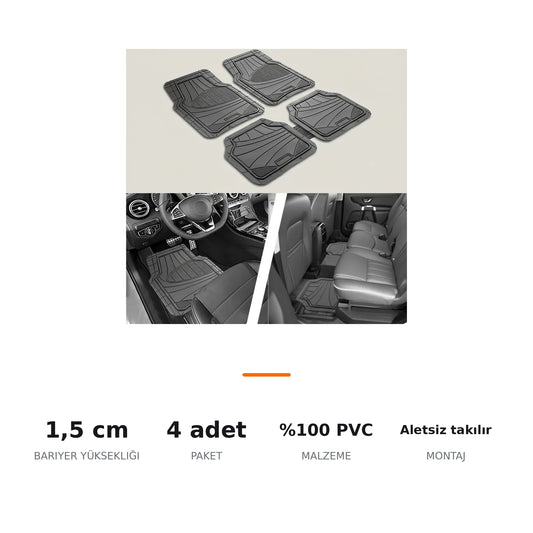 Promats Star Havuzlu Oto Araba Paspası Takımı - ozellik ozeti