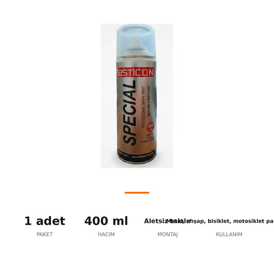Bsticon Akrilik Sprey Boya 400 ml – Metal, Ahşap ve Plastik Yüzeyler İçin - ozellik ozeti