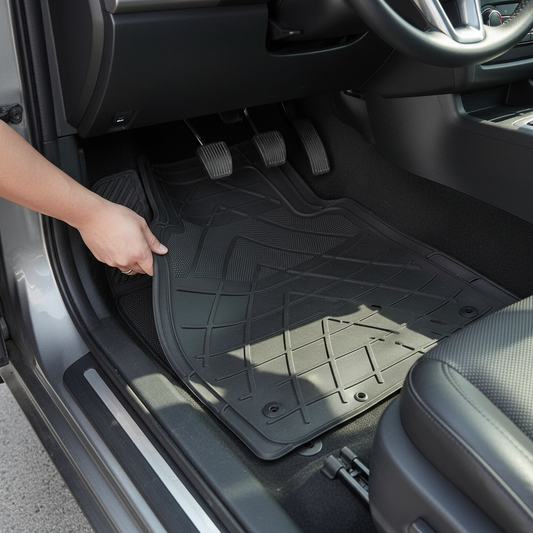 Promats Başak Desenli Universal Oto Paspas Takımı – Ön ve Arka Set - arac ici kullanim