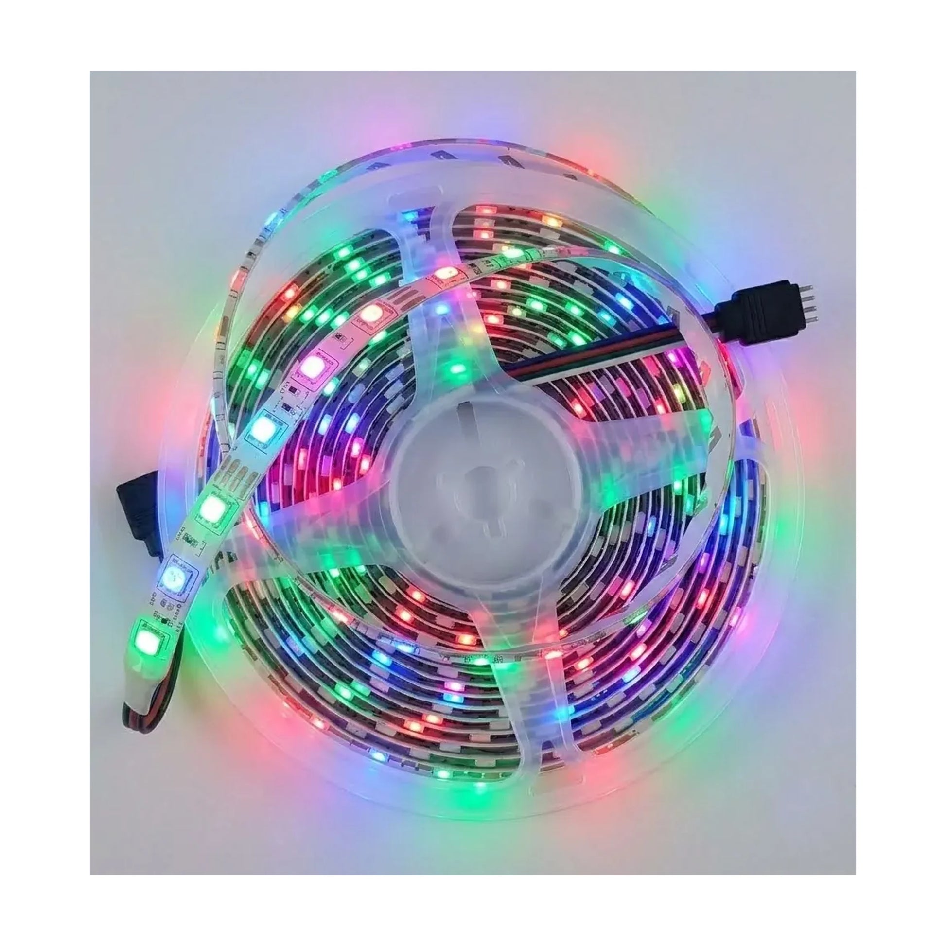 5 Metre Silikonlu RGB Şerit LED Araç İçi Ambiyans Aydınlatma IP65 60 LED 12V - detay gorunum