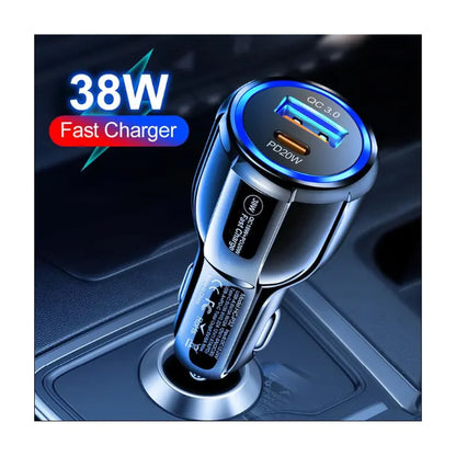 Hızlı Şarj Araç Çakmak Şarjı 12-24V 38W QC 3.0 + PD USB-C - detay gorunum 2