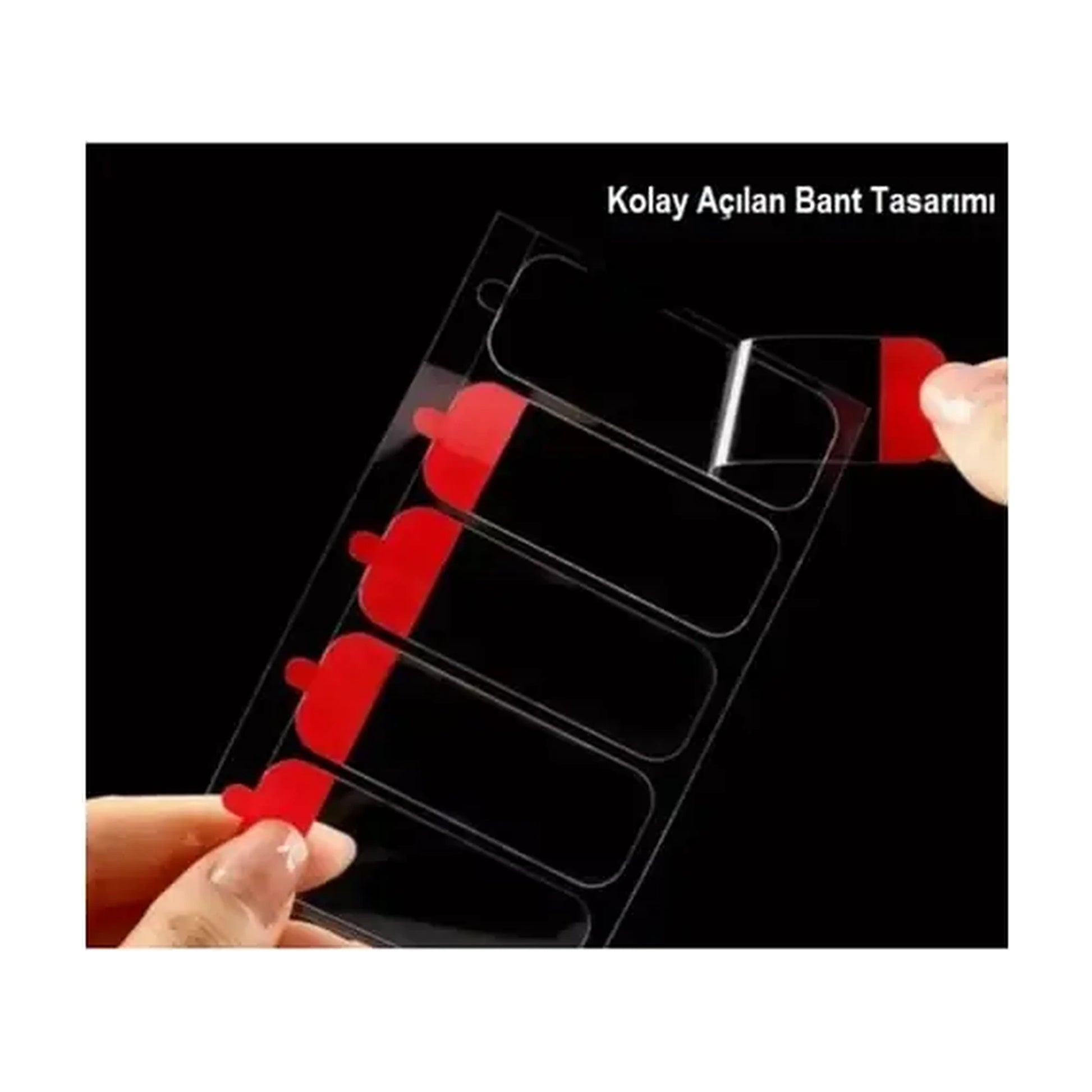 Çift Taraflı Bant Hazır Kesim Yaprak 18x50mm – 60 Adet Paket - detay gorunum 2
