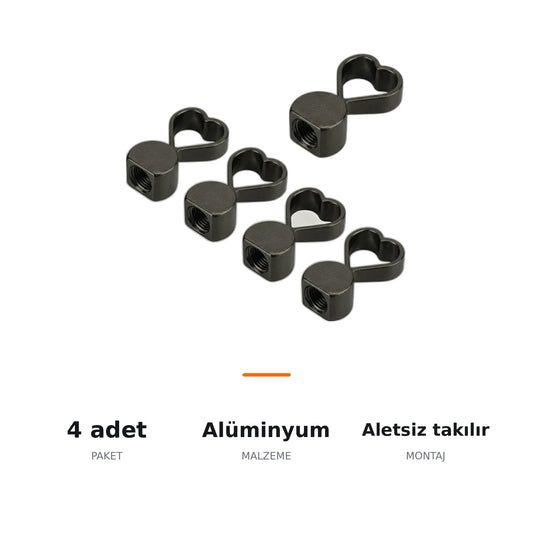Kalpli Alüminyum Sibop Kapağı 4'lü Set - ozellik ozeti