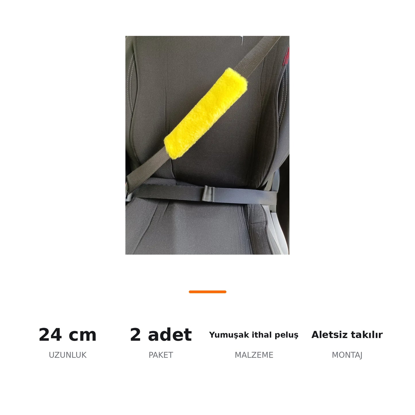 Peluş Emniyet Kemer Pedi Kılıfı 2'li – Cırtlı, Yumuşak Kumaş - ozellik ozeti