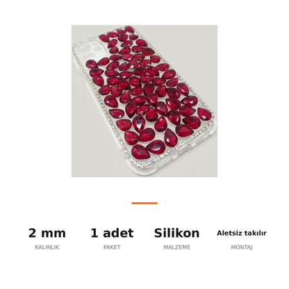 iPhone 11 Uyumlu Damla Taşlı Şeffaf Telefon Kılıfı - ozellik ozeti