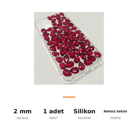 iPhone 11 Uyumlu Damla Taşlı Şeffaf Telefon Kılıfı - ozellik ozeti