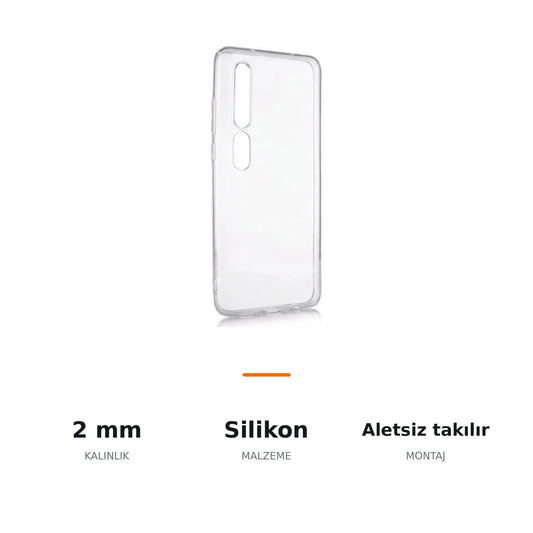 Xiaomi Mi 10 Uyumlu Şeffaf Silikon Telefon Kılıfı - ozellik ozeti