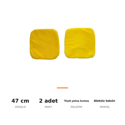 Peluş Serme Oto Koltuk Koruyucu Minder - Ön 2'li Set - ozellik ozeti