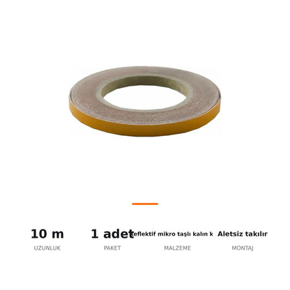 Reflektif Şerit Bant Jant Şeridi 0.5 cm x 10 Metre - ozellik ozeti