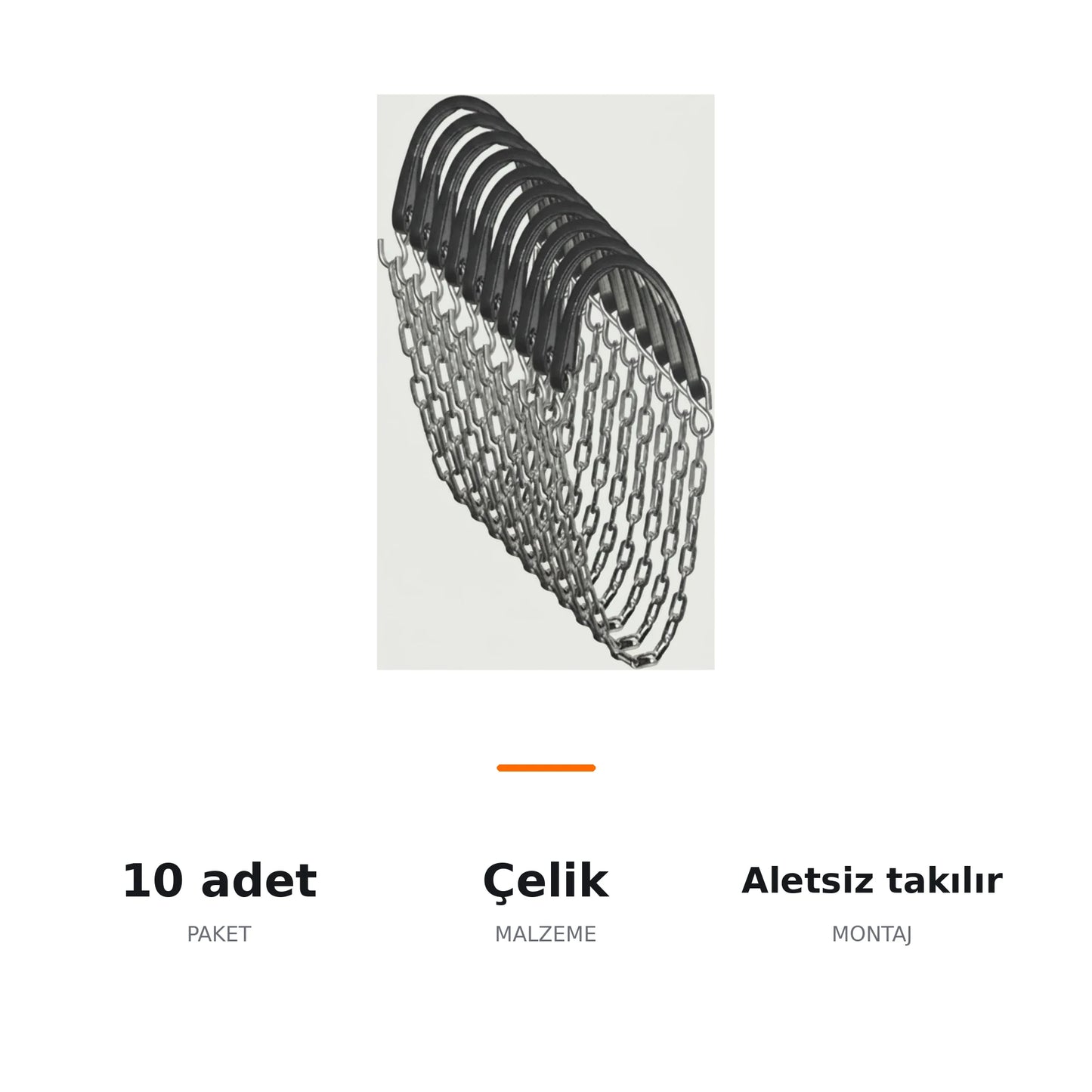 Yeni Nesil Tak-Çıkar Kar Zinciri – 10'lu Çelik Lastik Zinciri - ozellik ozeti