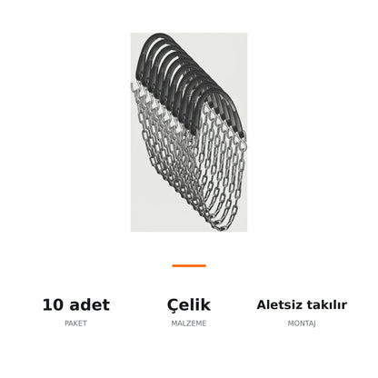 Yeni Nesil Tak-Çıkar Kar Zinciri – 10'lu Çelik Lastik Zinciri - ozellik ozeti