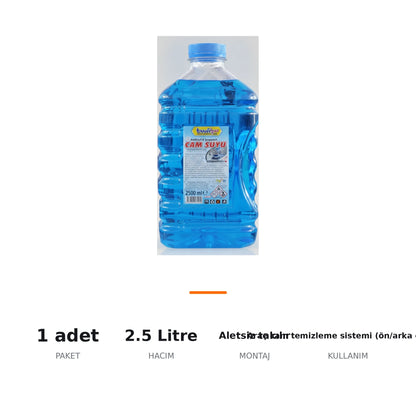 Antifrizli Oto Cam Suyu -20°C 2.5 Litre | Şampuan Katkılı - ozellik ozeti