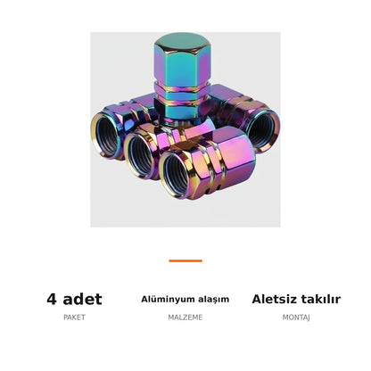 Alüminyum Altıgen Sibop Kapağı 4'lü Set – Colormatik - ozellik ozeti