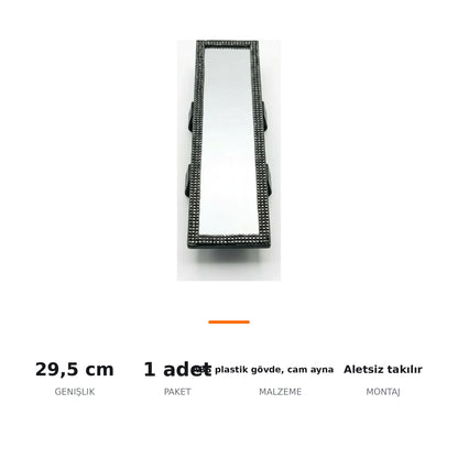 Kristal Taşlı İç Dikiz Aynası Tırnaklı 29,5x7 cm - ozellik ozeti