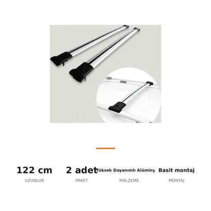 Minibüs ve Ticari Araç Tavan Barı Ara Atkı 122 cm Alüminyum - ozellik ozeti