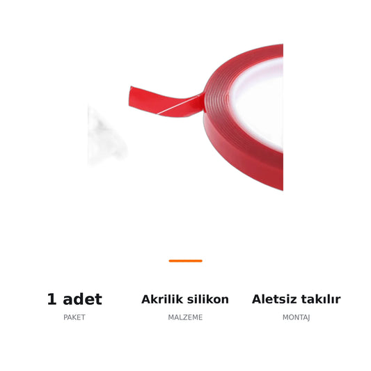 Çift Taraflı Şeffaf Akrilik Silikon Bant 10 mm x 10 Metre - ozellik ozeti