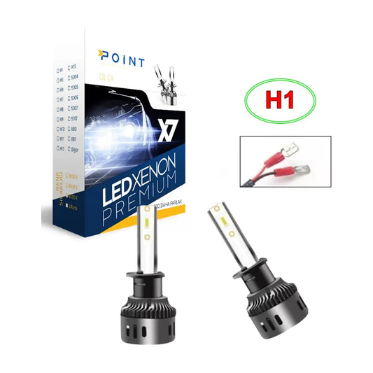 X7 Premium H1 LED Xenon Ampul Takımı – Şimşek Etkili, Fan Soğutmalı, IP67 - urun gorseli