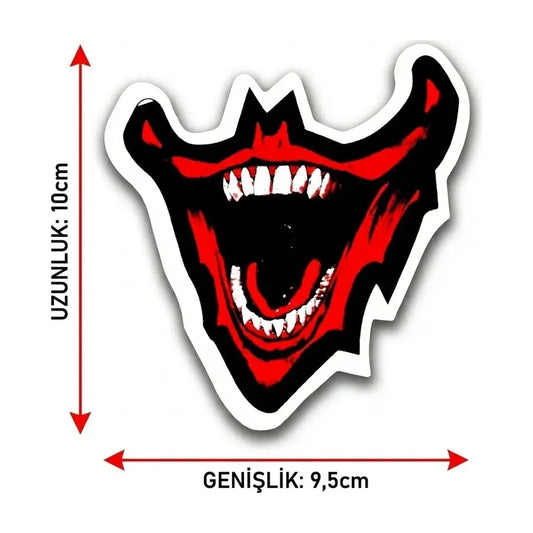Gülen Joker Oto Stickeri 10x9,5 cm PVC Yapışkanlı - urun gorseli