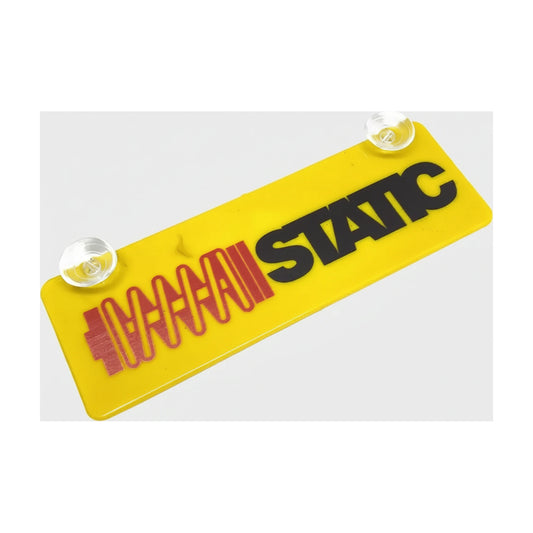 STATIC Yazılı Dekor Plaka Vantuzlu Cam Süsü 22x7.5 cm - urun gorseli