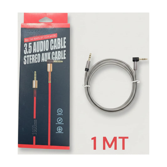 3.5mm Aux Kablo Metal Uçlu TPE 1 Metre - urun gorseli