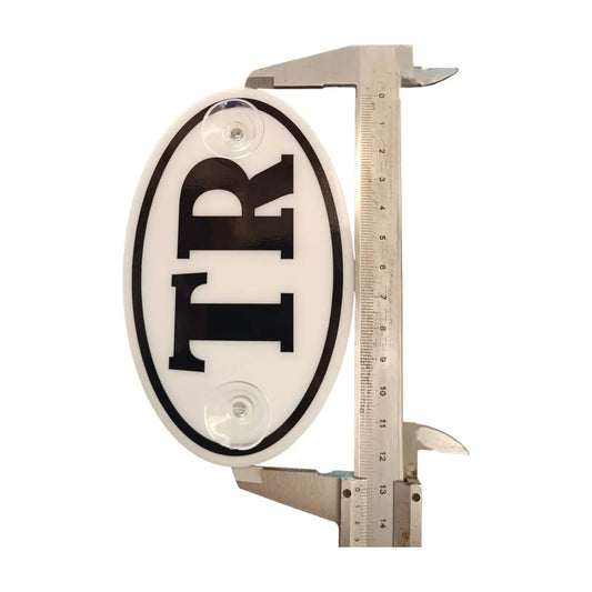 TR Plaka Oval Vantuzlu Pleksi Cam Süsü 13x8 cm - urun gorseli