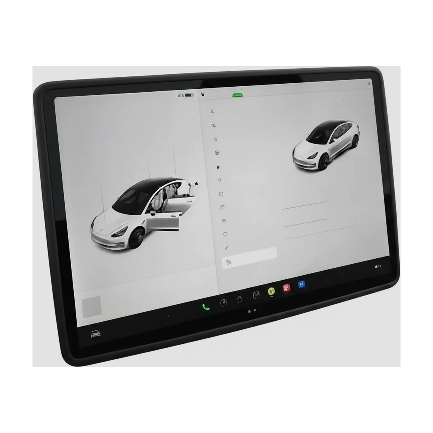 Tesla Model Y / Model 3 Multimedya Ekran Kenar Koruyucu Silikon Çerçeve Trim - urun gorseli