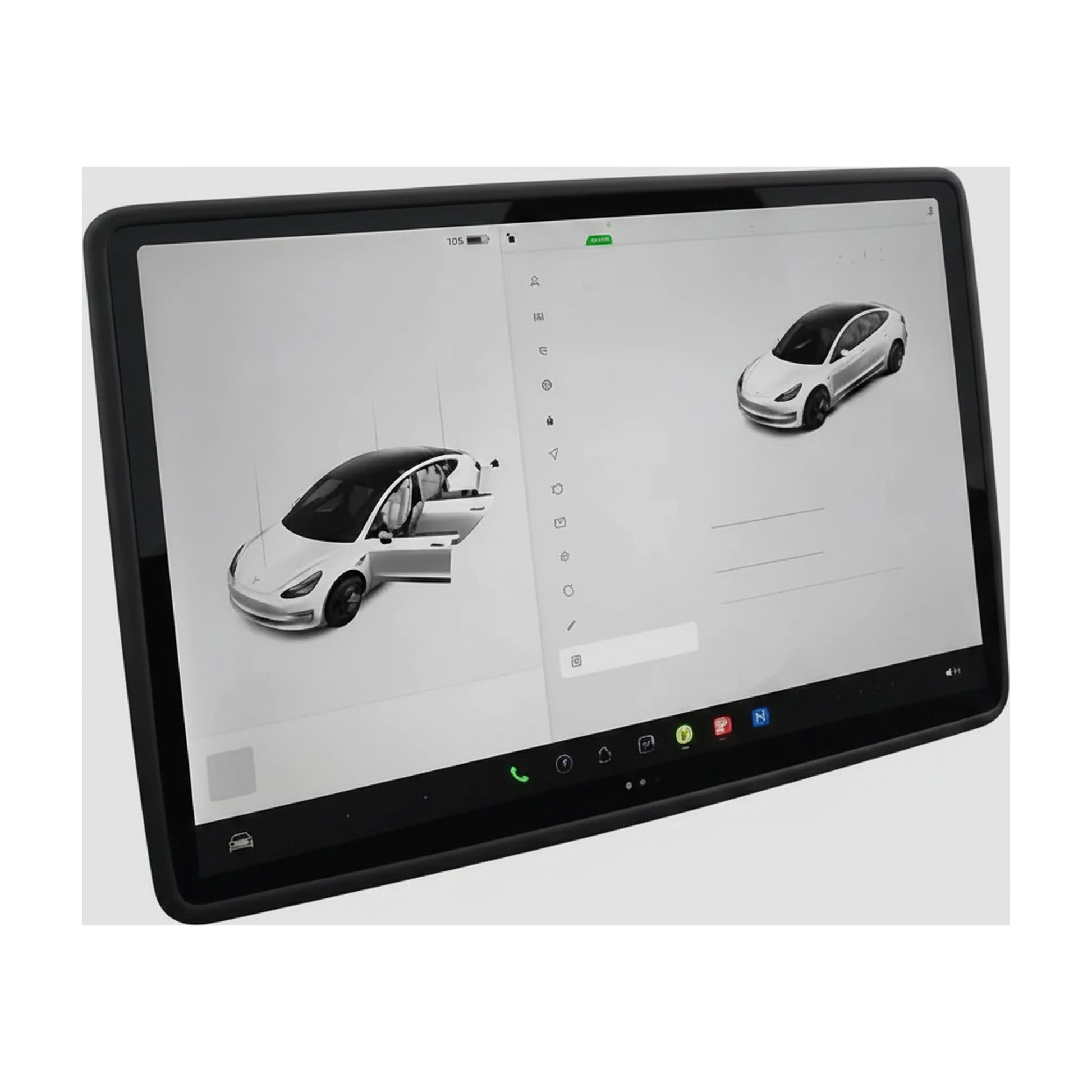 Tesla Model Y / Model 3 Multimedya Ekran Kenar Koruyucu Silikon Çerçeve Trim - urun gorseli