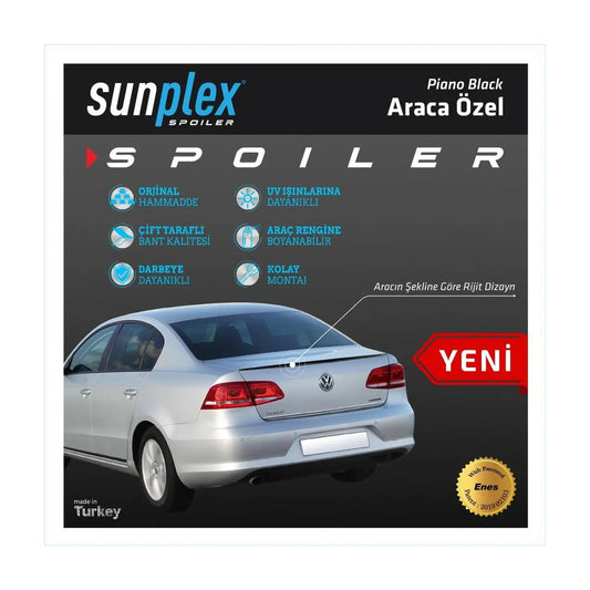 Hyundai Accent Blue 2011-2018 Bagaj Üstü Spoiler – Parlak Siyah - urun gorseli