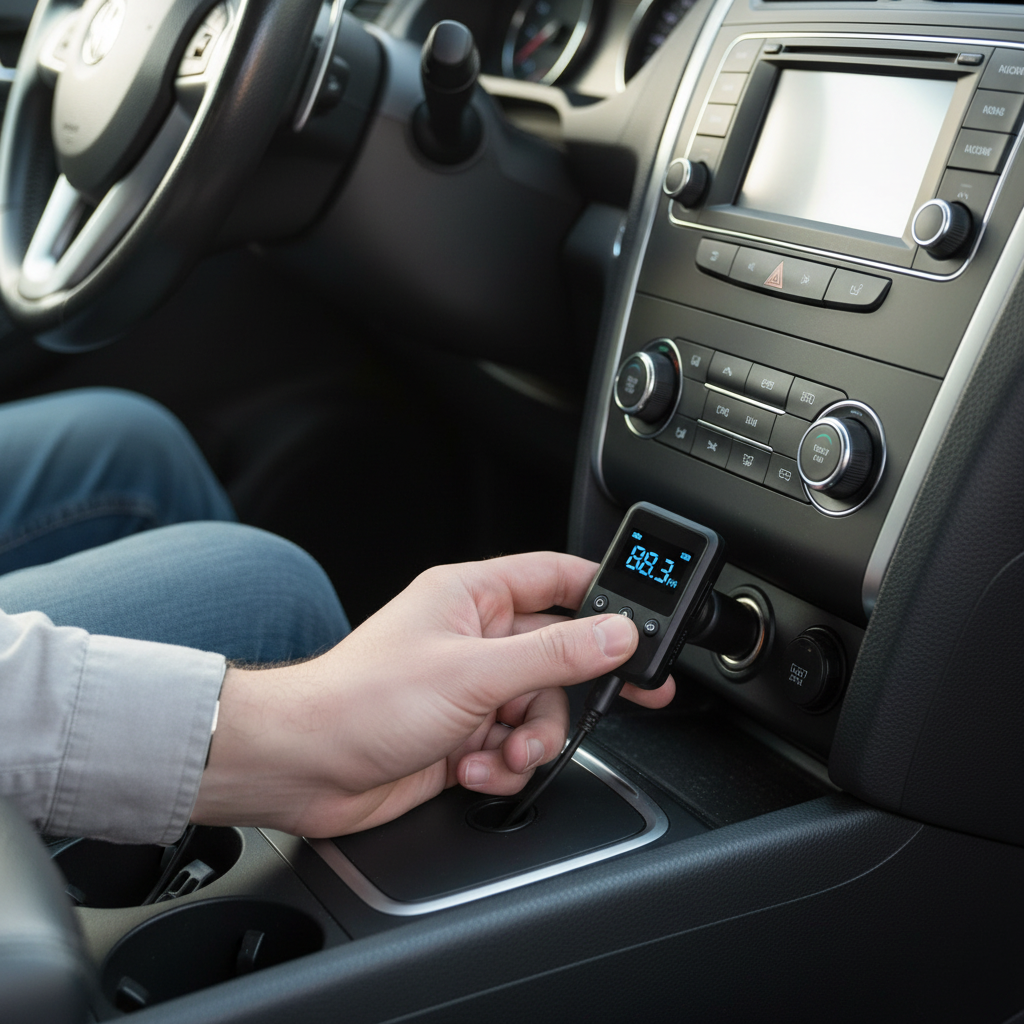 Car F8 Bluetooth FM Transmitter – USB Şarjlı, 12-24V Araç Kiti - arac ici kullanim