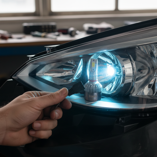 H7 LED Xenon Ampul Tak-Çalıştır 12V 36W Buz Mavi Fan Soğutmalı 2'li Set - arac ici kullanim